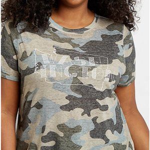 Maurices Plus Size Camo Washington State Graphic Tee